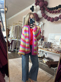Multi-Striped Sweater Cardigan
