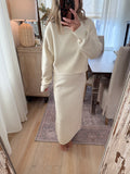Skirt and sweater set - Cream Knit