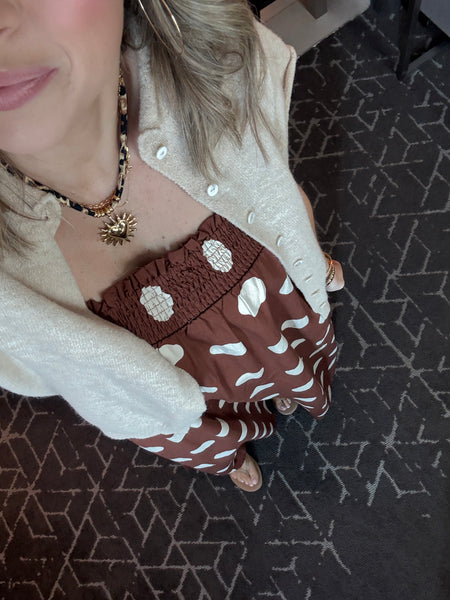 Polka Dot Maxi - Brown