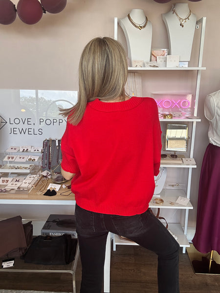 Crew Neck Drop Shoulder Sweater