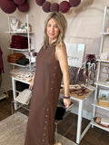 Espresso Textured Midi Dress