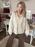 Gold button oatmeal cardigan