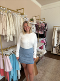 Straight Line Denim Skirt
