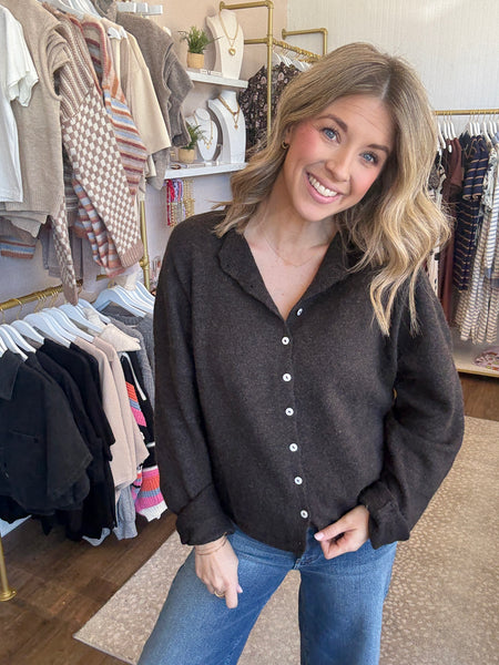 Piper Cardigan - Chocolate