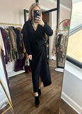 Black V-neck Button Front Cardigan *FLASH SALE*