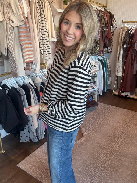 Ric Rac striped button up top