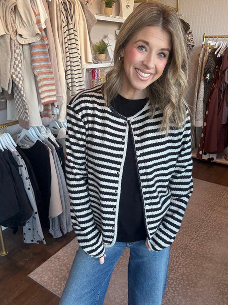 Ric Rac striped button up top