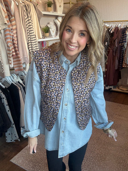 Washed heavy denim shirt