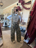 Camo front tie pants