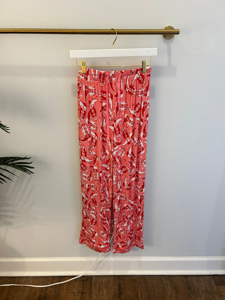 Pink and Red Boot Pajama Pants