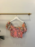 Pink Floral Skirt Set