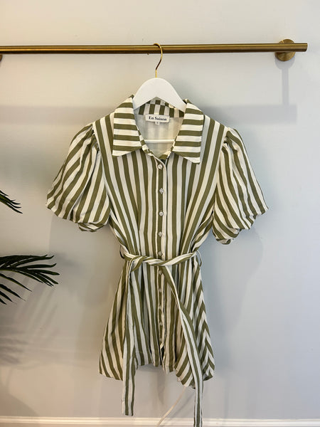 Green Striped Dress