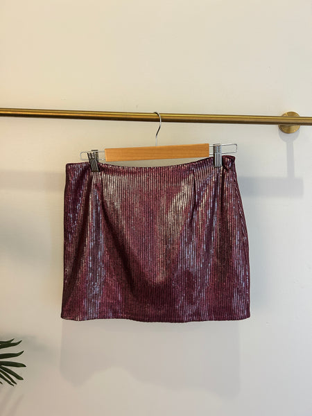 Dark Pink Sequin Skirt