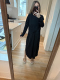 Drawstring waist midi - Black