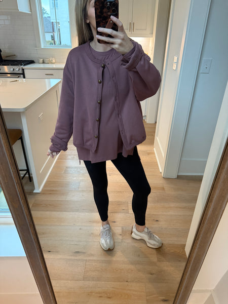 Belle Bloom Cardigan - rose taupe