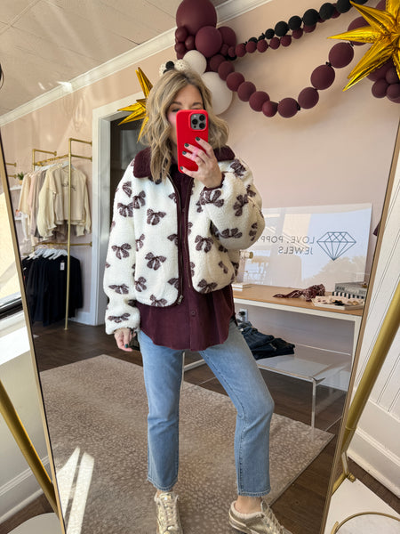 Corduroy Shirt -Dark Cherry