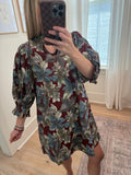 Botanical Wine Dress