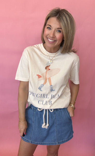 Ivory Cowgirl Beach Club Women's Graphic T-Shirt
