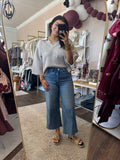 V neck collared top - stone