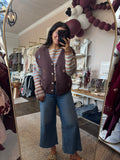 Floral embroidered vest