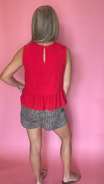 Linen Bow Tank