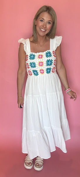 Crocheted Midi Dress