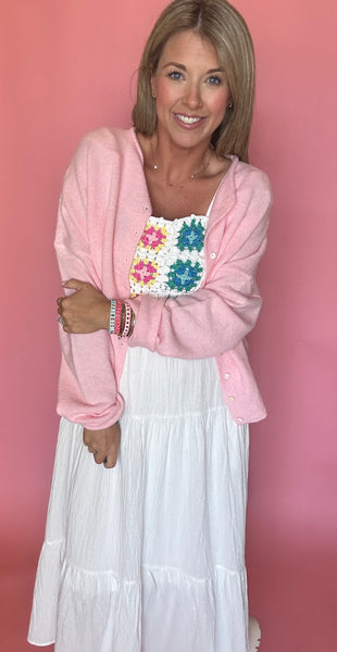 Crocheted Midi Dress