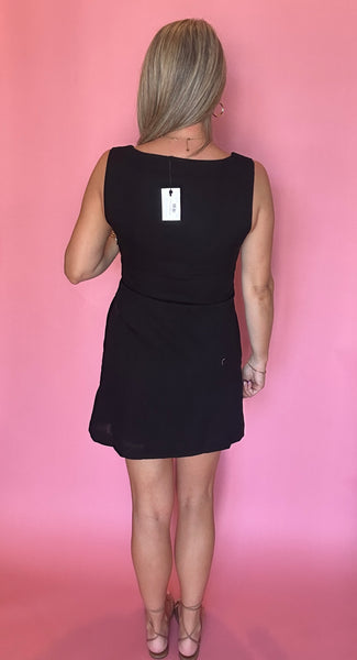 Linen Patterned Mini Dress