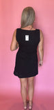Linen Patterned Mini Dress