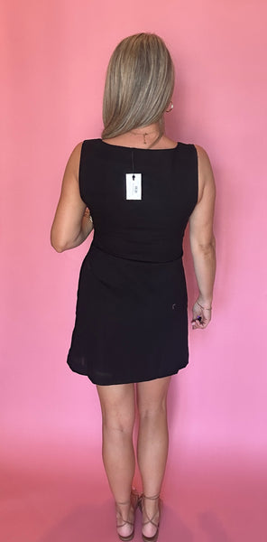 Linen Patterned Mini Dress