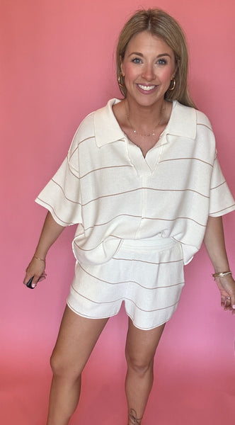 Striped Knit Set