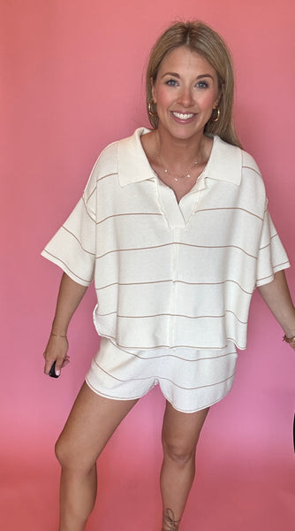 Striped Knit Set