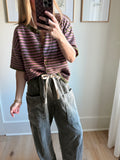 Olive Drawstring Wideleg Pants