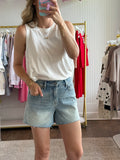 Vintage Raw Hem Denim Shorts