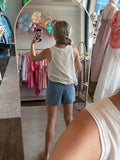 Wrap Denim Light Wash Skort