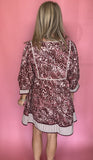 Seeing Spots Maroon Leopard Dress