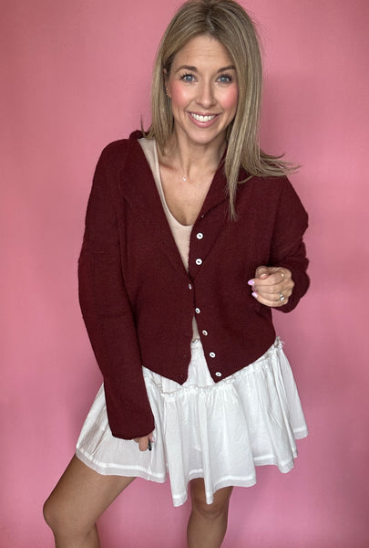 Piper Cardigan - Wine