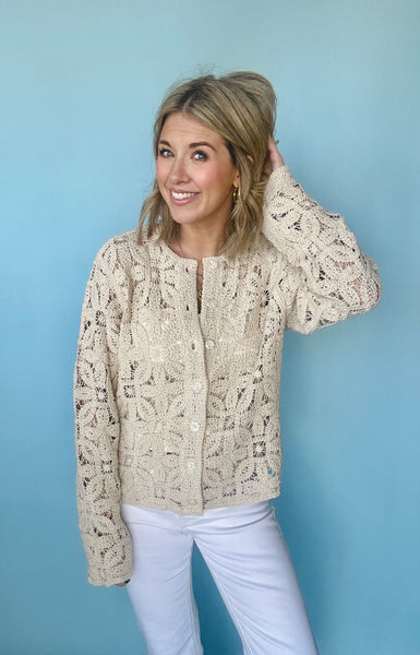 Floral Crochet Cardigan