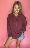 Maroon Oversized Hoodie