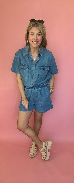 Demi Denim Top
