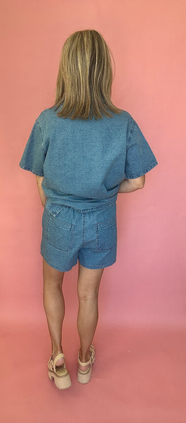 Demi Denim Top