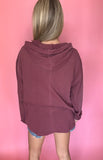 Maroon Oversized Hoodie