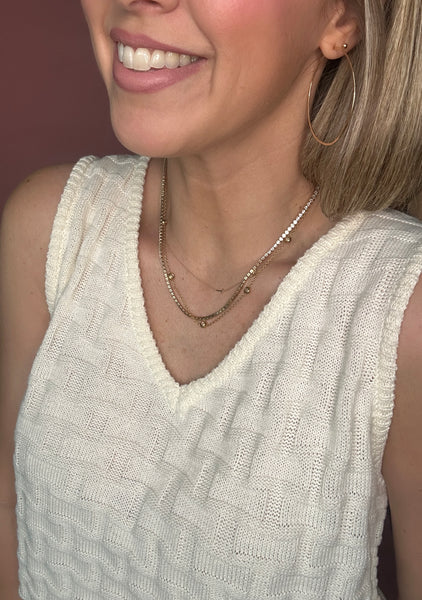 Textured Sweater Tank