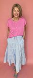 Open-Knit Button Up Top