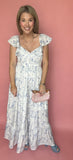 Blue Garden Maxi Dress