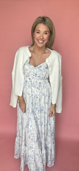 Blue Garden Maxi Dress