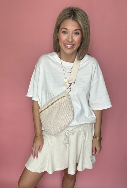 Flirty Flowy Skort - Cream