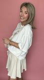Flirty Flowy Skort - Cream