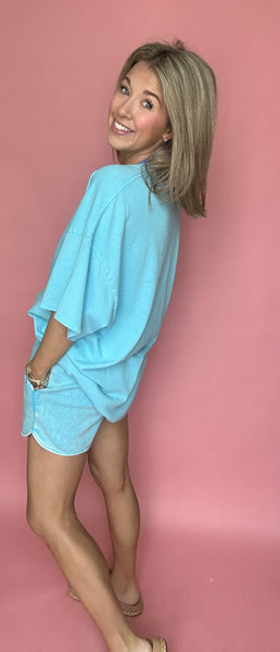 Aqua Blue Dolphin Shorts