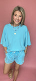 Aqua Blue Dolphin Shorts